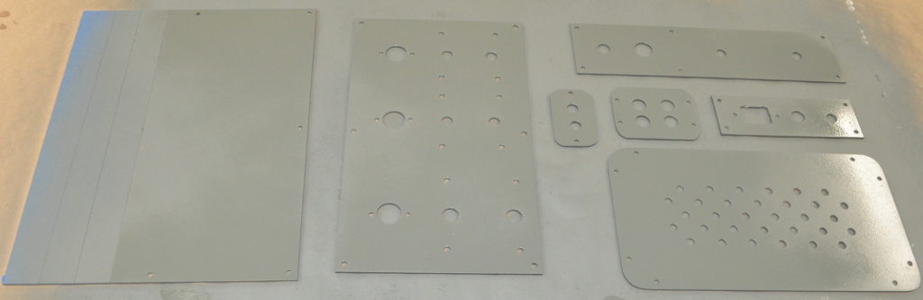 Primed metal pieces