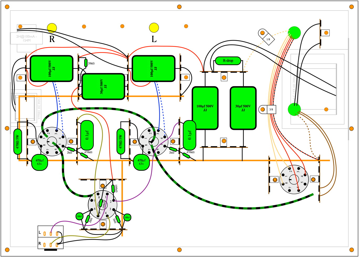 6L6 SE-UL Component Layout